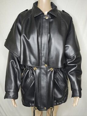 Andy Johns vegan leather coat